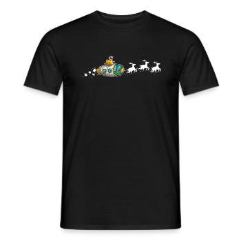 Traîneau de Noël sous-marin Père Noël - Drôle - T-shirt homme - noir - Devant - AI Model Male 178 light (178cm)
