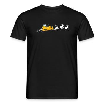 Traîneau du Père Noël à chargement frontal - Funnier - T-shirt homme - noir - Devant - AI Model Male 178 light (178cm)