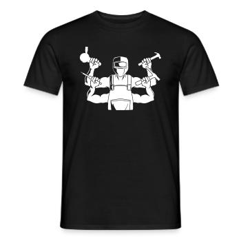 Schweißer Schweißen Handwerker Metallbauer - Männer T-Shirt - Schwarz - Vorne - AI Model Male 178 light (178cm)