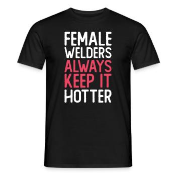 Soudeur Mme Soudeur Artisan Métallurgiste - T-shirt homme - noir - Devant - AI Model Male 178 light (178cm)