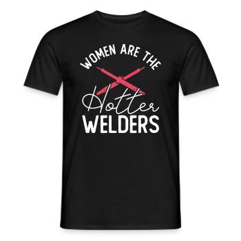 Schweißer Frau Schweißen Handwerker Metallbauer - Männer T-Shirt - Schwarz - Vorne - AI Model Male 178 light (178cm)