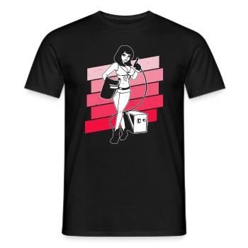 Welder Mrs. Welding Craftsman Metalworker - Men's T-Shirt - black - Front - AI Model Male 178 light (178cm)