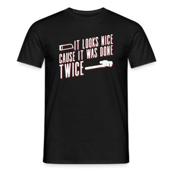 Cutting machine operator CNC machine operator - Men's T-Shirt - black - Front - AI Model Male 178 light (178cm)