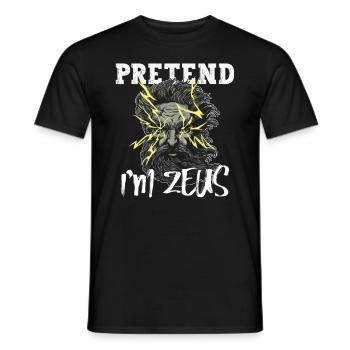 Zeus Greek Mythology Antiquity God - Men's T-Shirt - black - Front - AI Model Male 178 light (178cm)