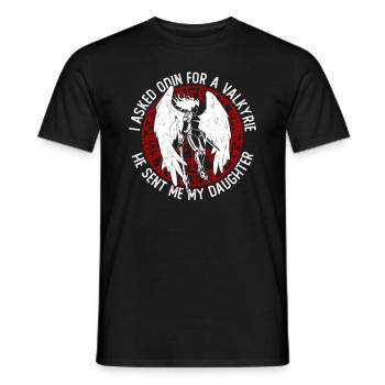 Nordische Mythologie Odin Wikinger Nordisch Gott - Männer T-Shirt - Schwarz - Vorne - AI Model Male 178 light (178cm)