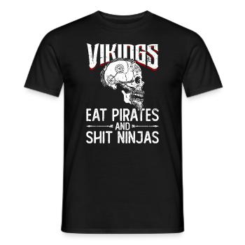Nordische Mythologie Wikinger Nordisch Gott Lustig - Männer T-Shirt - Schwarz - Vorne - AI Model Male 178 light (178cm)