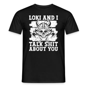 Norse Mythology Loki Viking Nordic God - Men's T-Shirt - black - Front - AI Model Male 178 light (178cm)