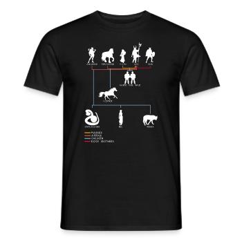 Loki Family Tree Norse Mythology Vikings - Men's T-Shirt - black - Front - AI Model Male 178 light (178cm)