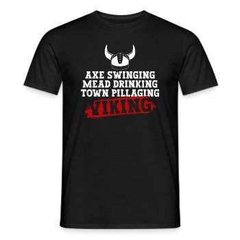Nordische Mythologie Odin Wikinger Nordisch Gott - Männer T-Shirt - Schwarz - Vorne - AI Model Male 178 light (178cm)