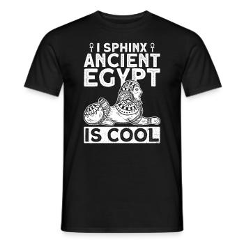 Sphinx Egyptian Mythology Ancient Egypt - Men's T-Shirt - black - Front - AI Model Male 178 light (178cm)