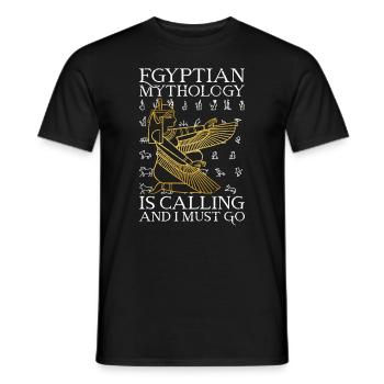 Egyptian mythology is calling and I have to go - Men's T-Shirt - black - Front - AI Model Male 178 light (178cm)