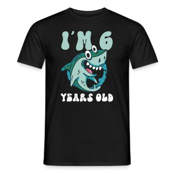 Ce petit chasseur de mégalodon a 6 ans - - T-shirt homme - noir - Devant - AI Model Male 178 light (178cm)