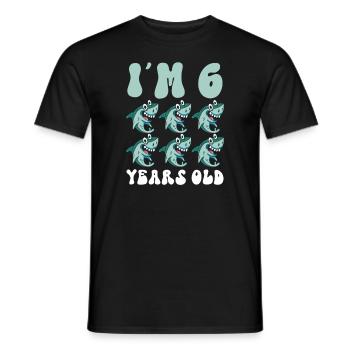 Ce petit chasseur de mégalodon a 6 ans - - T-shirt homme - noir - Devant - AI Model Male 178 light (178cm)