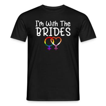 Lesbian Wedding Lesbian Gay Transsexual - Men's T-Shirt - black - Front - AI Model Male 178 light (178cm)