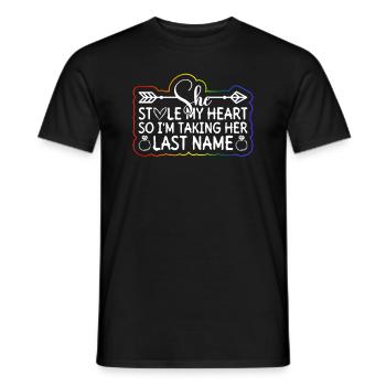 Lesbische Hochzeit Lesben Homosexuell Transsexuell - Männer T-Shirt - Schwarz - Vorne - AI Model Male 178 light (178cm)
