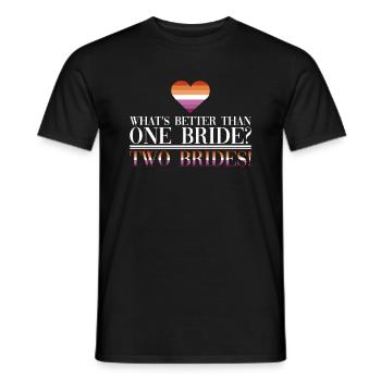 Lesbian Wedding Lesbian Gay Transsexual - Men's T-Shirt - black - Front - AI Model Male 178 light (178cm)