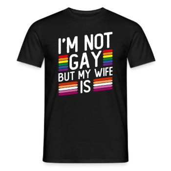 Lesbian Wedding Lesbian Gay Transsexual - Men's T-Shirt - black - Front - AI Model Male 178 light (178cm)