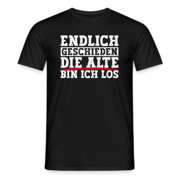 Endlich Geschieden Die Alte Bin Ich Los Scheidung - Männer T-Shirt - Schwarz - Vorne - AI Model Male 178 light (178cm)