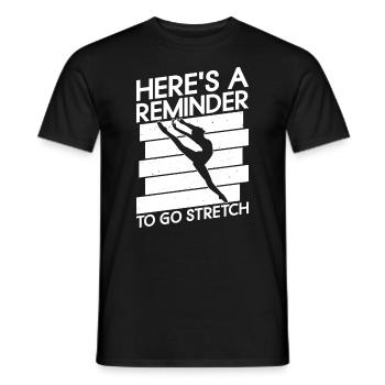 Rappel aux étirements - danseur de ballet - T-shirt homme - noir - Devant - AI Model Male 178 light (178cm)