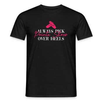 Danseuse de ballet Ballerine Danseuse de ballet Danseuse - T-shirt homme - noir - Devant - AI Model Male 178 light (178cm)