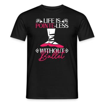 Ballet Dancer Ballerina Dancing Funny Ballet - Men's T-Shirt - black - Front - AI Model Male 178 light (178cm)