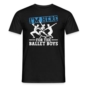 Je suis là pour les garçons de ballet - danseurs de ballet - T-shirt homme - noir - Devant - AI Model Male 178 light (178cm)