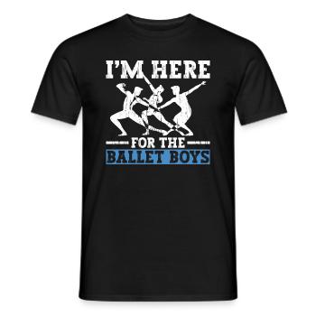 Je suis là pour les garçons de ballet - danseurs de ballet - T-shirt homme - noir - Devant - AI Model Male 178 light (178cm)