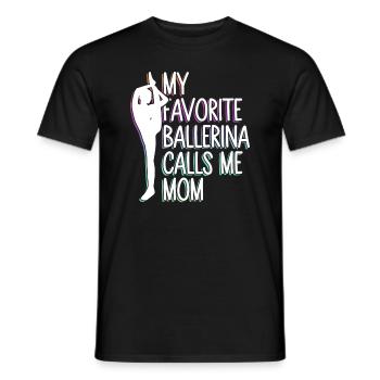 Meine Lieblingsballerina nennt mich Mama - - Männer T-Shirt - Schwarz - Vorne - AI Model Male 178 light (178cm)