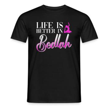 La vie est meilleure à Bedlah - danseuse du ventre - T-shirt homme - noir - Devant - AI Model Male 178 light (178cm)