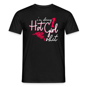 Je fais de la merde de fille chaude - danse du ventre - T-shirt homme - noir - Devant - AI Model Male 178 light (178cm)