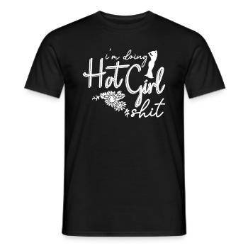 Je fais de la merde de fille chaude - danse du ventre - T-shirt homme - noir - Devant - AI Model Male 178 light (178cm)