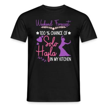 Solo-Hafla dans ma cuisine - danseuse du ventre - T-shirt homme - noir - Devant - AI Model Male 178 light (178cm)