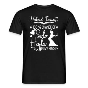 Solo-Hafla dans ma cuisine - danseuse du ventre - T-shirt homme - noir - Devant - AI Model Male 178 light (178cm)