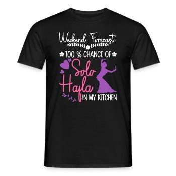 Solo-Hafla dans ma cuisine - danseuse du ventre - T-shirt homme - noir - Devant - AI Model Male 178 light (178cm)