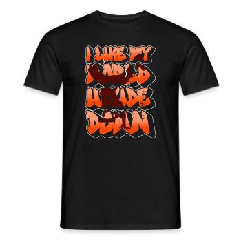 Mag meine Welt auf den Kopf gestellt Breakdance - Männer T-Shirt - Schwarz - Vorne - AI Model Male 178 light (178cm)