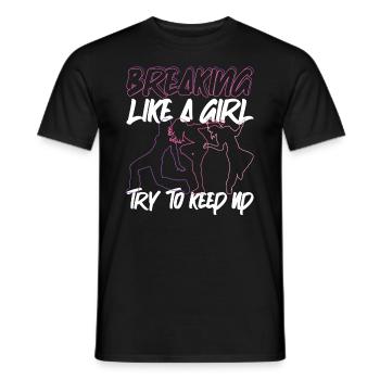 Breakdance BBoy Breakdancer Break Dance Hip Hop - T-shirt homme - noir - Devant - AI Model Male 178 light (178cm)