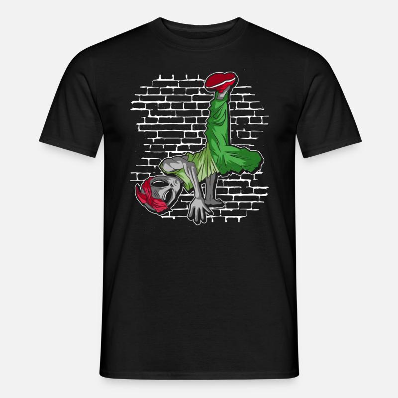 Breakdance Alien - Breakdance Hip Hop - Männer T-Shirt - Schwarz