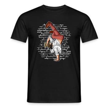 Breakdance Jesus - Breakdance Hip Hop - Men's T-Shirt - black - Front - AI Model Male 178 light (178cm)