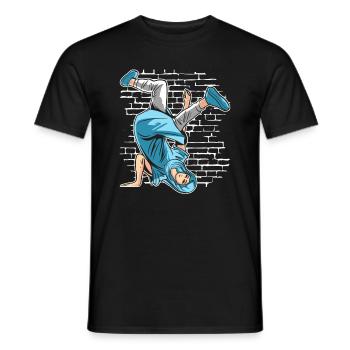 Breakdance Mary Mother of Jesus - Breakdancer - Men's T-Shirt - black - Front - AI Model Male 178 light (178cm)