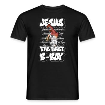 Jesus - Le premier B-Boy - Breakdance Hip Hop - T-shirt homme - noir - Devant - AI Model Male 178 light (178cm)