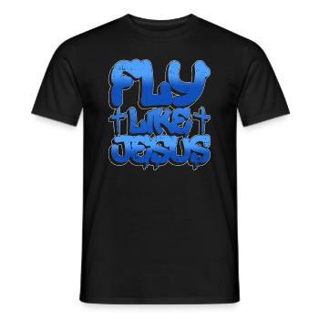 Flying Like Jesus - Breakdance Hip Hop - Men's T-Shirt - black - Front - AI Model Male 178 light (178cm)
