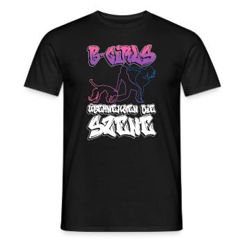 B-Girls Übernehmen Die Szene - Breakdance - Männer T-Shirt - Schwarz - Vorne - AI Model Male 178 light (178cm)