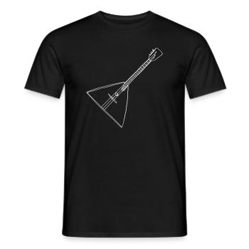 Balalaika Oneline Art - Balalaika Instrument - Männer T-Shirt - Schwarz - Vorne - AI Model Male 178 light (178cm)