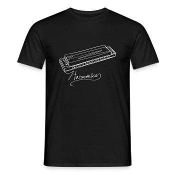 Harmonica Online Art - Harmonica - Men's T-Shirt - black - Front - AI Model Male 178 light (178cm)