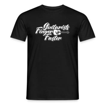 Guitaristes Finger Faster - guitare acoustique - T-shirt homme - noir - Devant - AI Model Male 178 light (178cm)