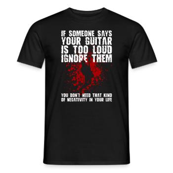 Guitariste électrique Guitariste Guitariste Rock Lustig - T-shirt homme - noir - Devant - AI Model Male 178 light (178cm)