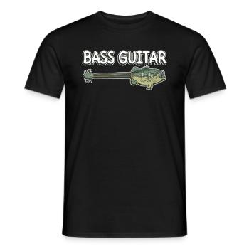 Guitare basse - Guitariste basse Basse - T-shirt homme - noir - Devant - AI Model Male 178 light (178cm)