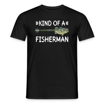Kind Of A Fisherman - bassiste - T-shirt homme - noir - Devant - AI Model Male 178 light (178cm)