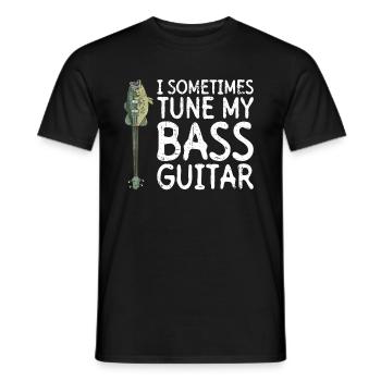 I sometimes tune my bass guitar guitarist - Men's T-Shirt - black - Front - AI Model Male 178 light (178cm)