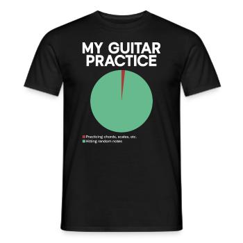 My Guitar Practice - Guitariste Electrique - T-shirt homme - noir - Devant - AI Model Male 178 light (178cm)